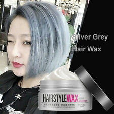 Gris Argenté Gel Pâte Crème Cire à Cheveux Boue Teinture Coloration Coiffure Wax