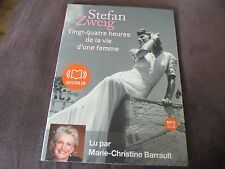 LIVRE AUDIO "24 HEURES DE LA VIE D'UNE FEMME" par Marie-Christine BARRAULT (1 CD