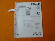 SERVICE MANUAL SONY TCM 4500 english Reparatur Anleitung Schaltplan
