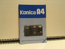 Konica A4 Bedienungsanleitung Instructions Manual Mode d'Emploi
