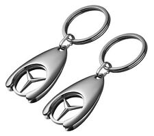 2x Mercedes-Benz Schlüsselanhänger Einkaufs Chip Einkaufswagen Euro Ersatz