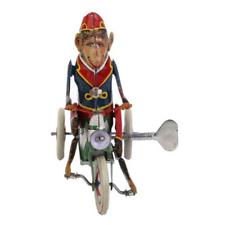 Jouet Mécanique Ancien Singe à Vélo en Métal Collection Enfant