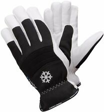  Gants Travail En Cuir Véritable Contre le Froid Blanc Noir Hiver TEGERA 447 T11