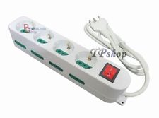 PDR*MULTIPRESA ELETTRICA CIABATTA PRESA 12 POSTI 4 SHUKO INTERRUTTORE SICUREZZA