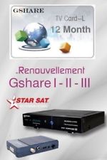 Recharge Gshare & FunCam Server 12 Mois Starsat Geant Pinacle bware PROMOTION €