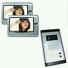 KIT VIDEOCITOFONO BIFAMILIARE TELECAMERA 2 MONITOR 7