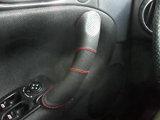 ALFA ROMEO 147 GT COPRI MANIGLE DESTRA E SINISTRA PELLE NERA CUCITURE ROSSE