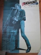BASHUNG  SUPERBE AFFICHE ORIGINALE CONCERT NON PLIEE 78 X 115 1980  COMME NEUVE