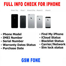 Check iPhone info imei  Carrier / Simlock / Warranty / FMI / iCloud / Blacklist