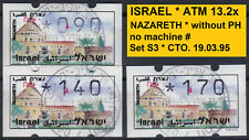 Israel ATM NAZARETH * no machine # * set 3 * 90/140/170 CTO. * Klussendorf FRAMA