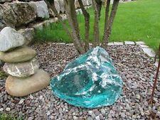 Glasbrocken Glasstein Naturprodukt ca. 20-30cm Gewicht ca 15-25kg türkis 600-00