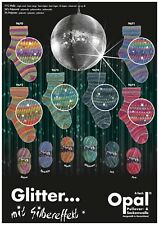 6 x 100 gr. Sockenwolle/Strumpfwolle Opal Glitter... mit Silbereffekt  Neuheit  