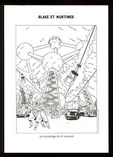 EX LIBRIS  BLAKE ET MORTIMER Les Sarcophages du 6e continent  JUILLARD  21x30