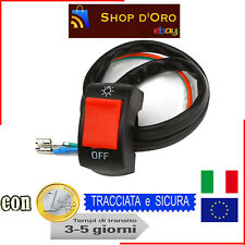 INTERRUTTORE SWITCH UNIVERSALE ON/OFF PER MANUBRIO LUCI MOTO NEW