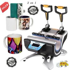 Presse a chaud mug ST-210 Mini double station 2 en 1 sublimation impression FR