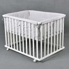 Laufgitter Laufstall 75x100cm Baby Krabbelgitter inkl. Stoffeinlage WEISS 