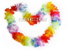 10 Pcs Collier Fleur Hawai Hawaien Accessoire MULTICOLORE Déguisement Fête