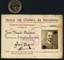 AUTOMOVILISMO, CARNET, MUTUA DE CHOFERS DE BARCELONA, 1923