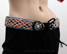 Weißer Tribalgürtel, Hippie-Gürtel, Tribal Fusion, 75 cm, Mittelaltergürtel