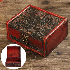 Vintage Boîte à Bijoux en Bois Coffret Ecrin Stockage Rangement organisateur