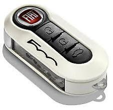 Cache pour Boitier/Coque de Télécommande Clé plip FIAT 500 Original blanc