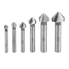 6 Pcs 3 Lames HSS chanfrein Foret à Chanfreiner forets End Mill Fraise Conique