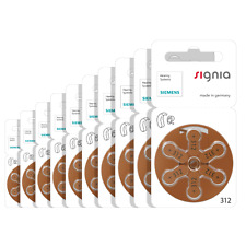 60 x Siemens Signia Hörgerätebatterien 312  PR41  p312MF 1,45V PR41 Batterien 