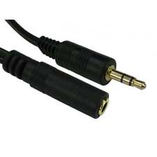 5m 3.5mm Jack Extension Cable Lead Stereo Plug to Socket AUX Headphone GOLD