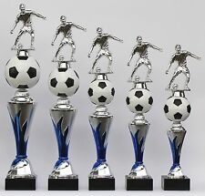 5er-Serie Pokal Pokale Fußball Figuren auch mit Damen "on Fire" inkl. Gravuren