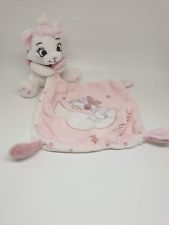 Doudou plat mouchoir chat Marie good night lune blanc rose étoiles Disney NEUF