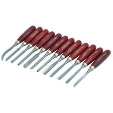12 Pce Wooden Handle Carving Chisel Tool Set  - Wood gouge & Parting Tools