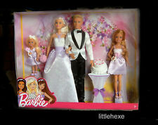 Barbie Traumhochzeit Geschenkset 4 Puppen-Set Hochzeit DJR88 NEU/OVP
