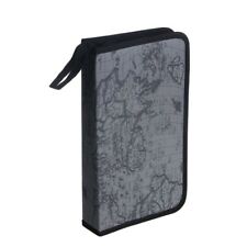 2X( CD VCD DVD Boite de rangement modele de carte Sac PVC Gris D9Y6)