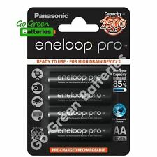 4 x Panasonic Eneloop PRO AA 2500 mAh Rechargeable Batteries Ready To Use HR06