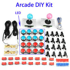 Kit 16 Bouton Mame DIY Arcade +2 Joueur Joystick Lumineux+2 USB Encodeur Complet