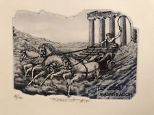 Exlibris Michel Wieczerniak für Maurits Agon, Signed