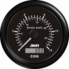 AWN Speedomètre Indicateur de vitesse 0-60 Noeud 0-110 km/h noir