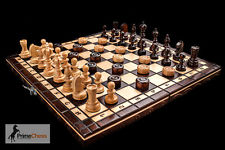 Prime Chess Hand Crafted Cherry Wooden Chess And Draughts Set 35cm x 35cm 