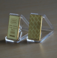 LINGOTTO 1 ONCIA - 999,9 - FINE GOLD 24K - RARO - ORO PLACCATO - CREDIT SUISSE