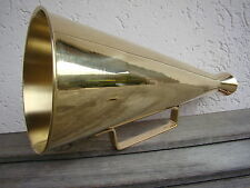 Superbe mégaphone porte voix rétro en laiton 34cm pour manif, bateau, fete, foot