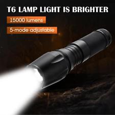 Lampe torche LED 15000 LM T6 ultra puissante Lampe de poche tactique zoomable