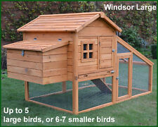 CHICKEN COOP & RUN HEN HOUSE POULTRY ARK HOME NEST BOX COUP COOPS RABBIT HUTCH 