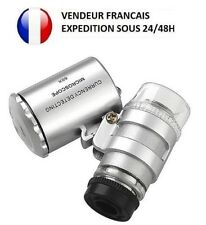 MINI MICROSCOPE LED DE POCHE ZOOM X60 LOUPE JOAILLERIE BILLET BIJOU