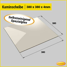 Kaminglas & Ofenglas 380 x 380 x 4 mm | SR | Temprix | Wunschmaße auf Anfrage