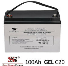 12V 100Ah Gel - Reine Bleigel Batterie Akku- USV Boot Wohnmobil Caravan C20
