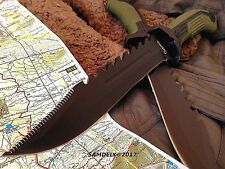 COUTEAU DE CHASSE SURVIE 32CM ACIER INOX+LUNETTES DE SOLEIL AVIATEUR OFFERTE    