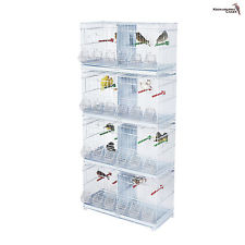 Kookaburra Larch Double Wire Breeding Cage for Finch Canary Budgie Etc X4