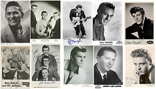 JOB LOT ROCKABILLY ROCK N ROLL AUTOGRAPHS EDDIE COCHRAN VINCENT CARL PERKINS SET