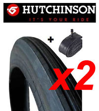 LOT 2 PNEUS 1.75/19 + 2 CHAMBRES A AIR pour cyclomoteur SOLEX 1400 AU 3800 pneu