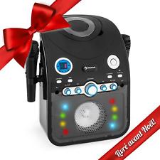 Système audio karaoké compact bluetooth chanter 2 micros AV lumières couleur